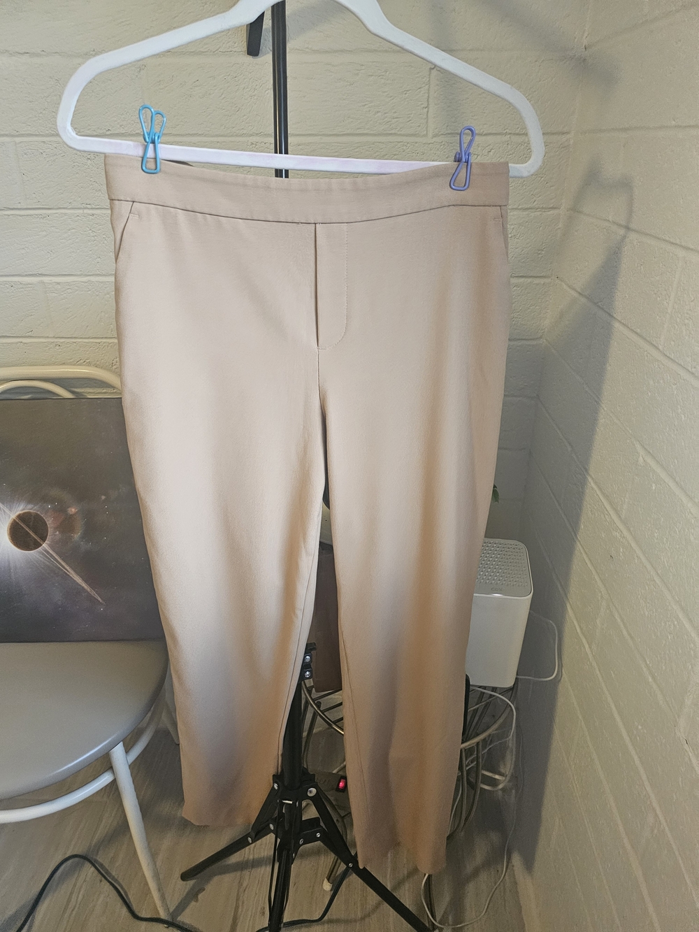 Banana Republic Hayden Tapered Ankle Pants High Rise Tan Size 6